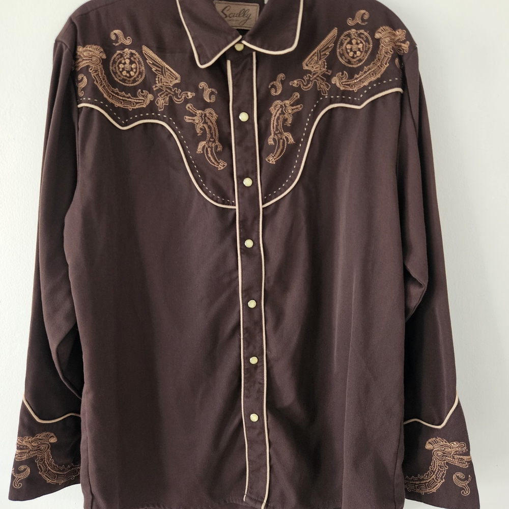 Scully Western Shirt with Embroidery